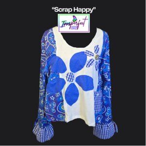 Upcycled vintage paisley shirt